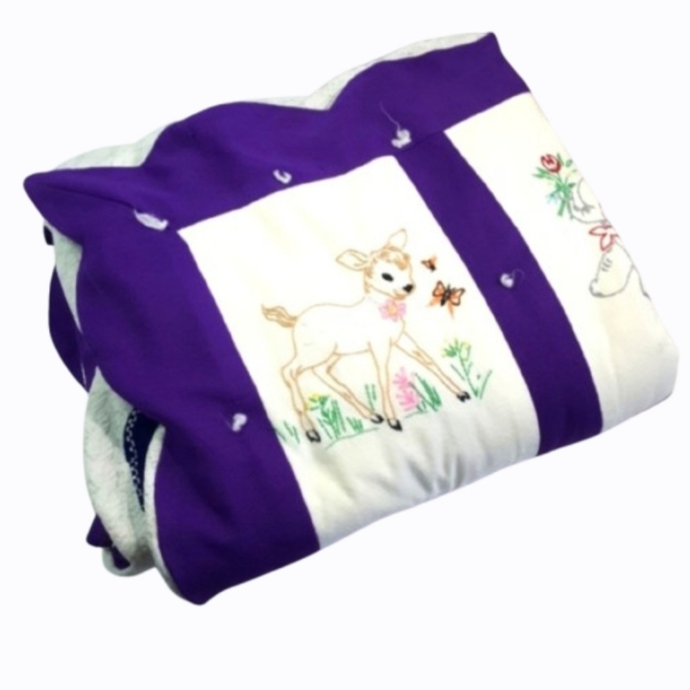 Quilt Handmade Baby Animals Child Panel Coverlet